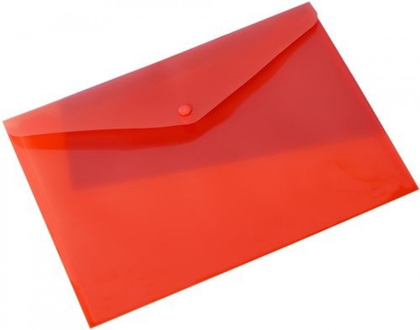 carpeta plástico tipo sobre folio cierre broche pp rojo - Llibreria Sarri