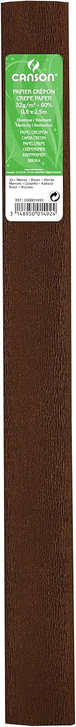 PACK/10 ROULER CONTINUO PAPIER CRESPON 50X250CM BRUN 52G