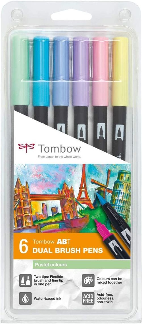 Set 6 Rotuladores Dual Brush Pen Candy Tombow –