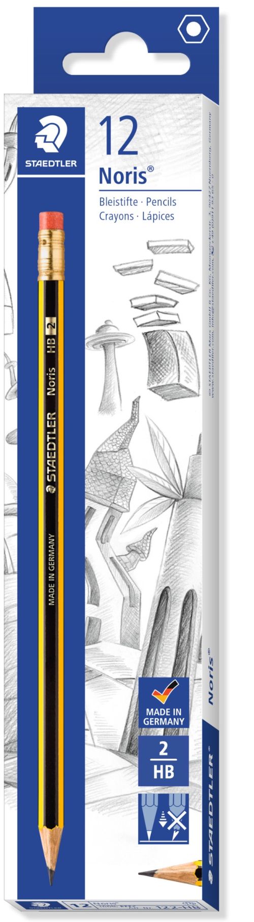 Blister 10 Lápices de Grafito Noris Nº 2 (HB) Staedtler