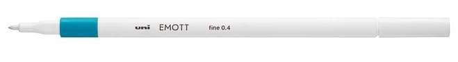 C/10 UNI EMOTT FINE TIP MARKER 0.4MM TURQUOISE COLOR 71