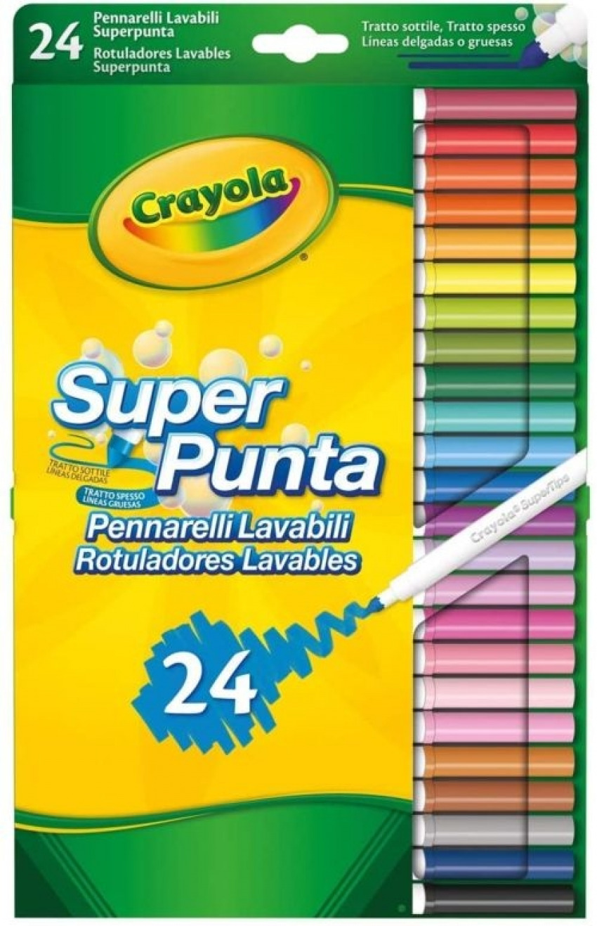 Maletín Rotuladores Lavables Colores Pastel Super Punta 65 Piezas