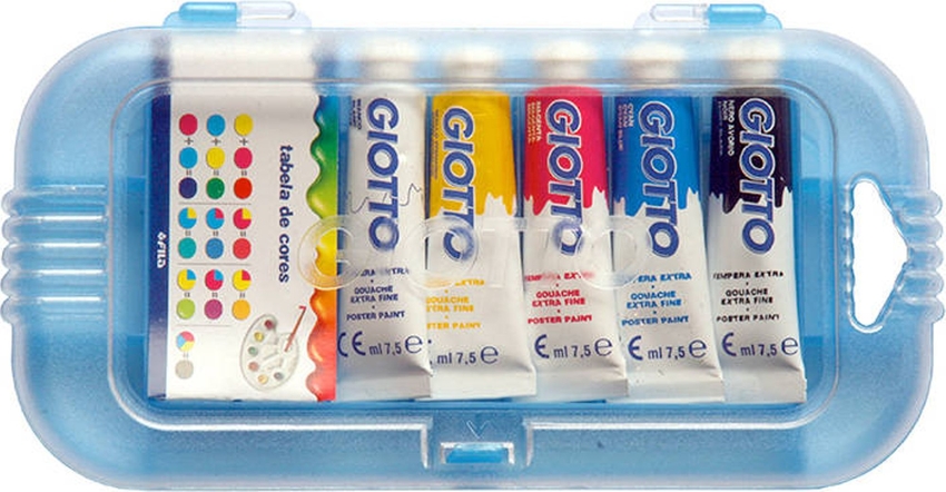 PACK/5 �TUI 5 TEMPERA TUBO GIOTTO 7,5ML COULEURS PRIMAIRES