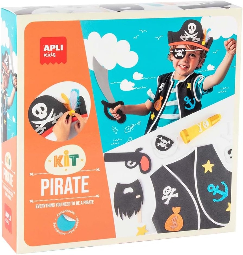 KIT DISFRAZ DIY PIRATA AMB FORMAS PRECORTADAS DE GOMA EVA