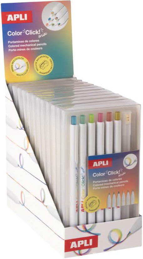 EXP 12 CASES 6 COLORED MECHANICAL PENCILS COLOR CLICK MIX