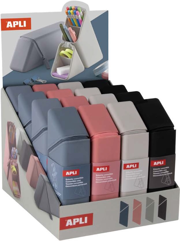 EXP 16 UP NORT SERIES CONVERTIBLE PENCIL CASES ASSORTED COLORS