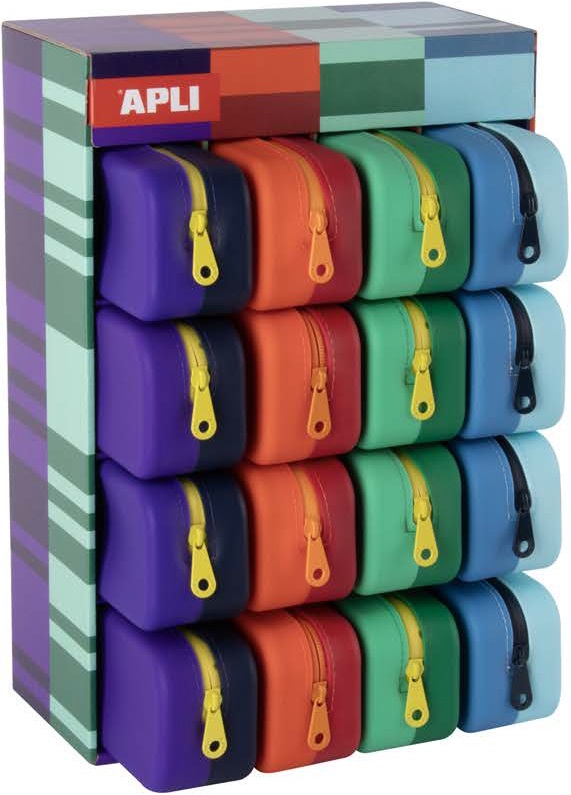 EXP 16 PORTATODOS SILICONA BICOLOR BRIGHT COULEURS VIVOS