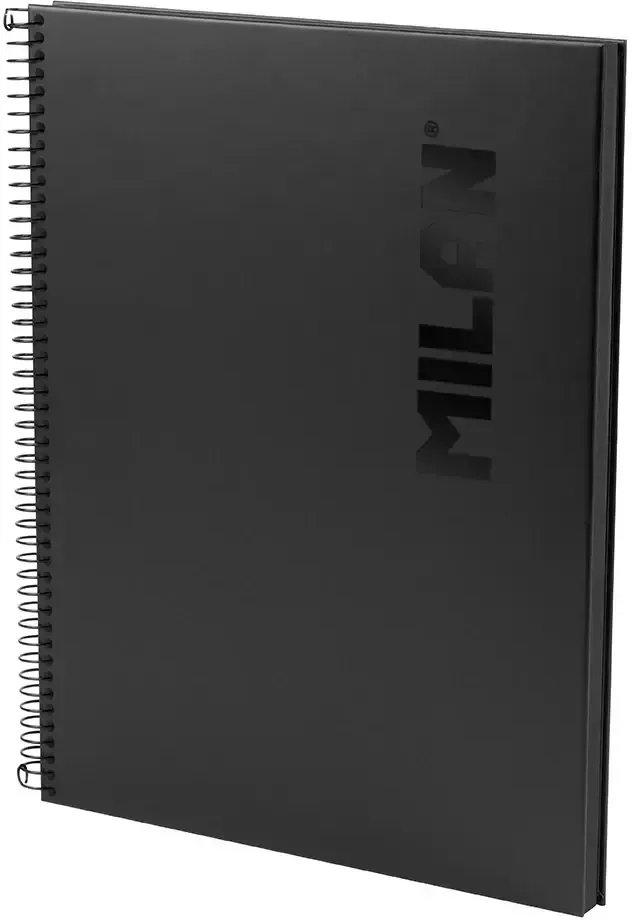 A4 SPIRAL NOTEBOOK, HARDBOUND, 80 SHEETS, 95GSWEET, BLACK SHADOW