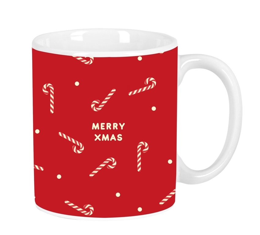TAZA GRAN CARAMELOS MERRY XMAS 8X9,5X8CM