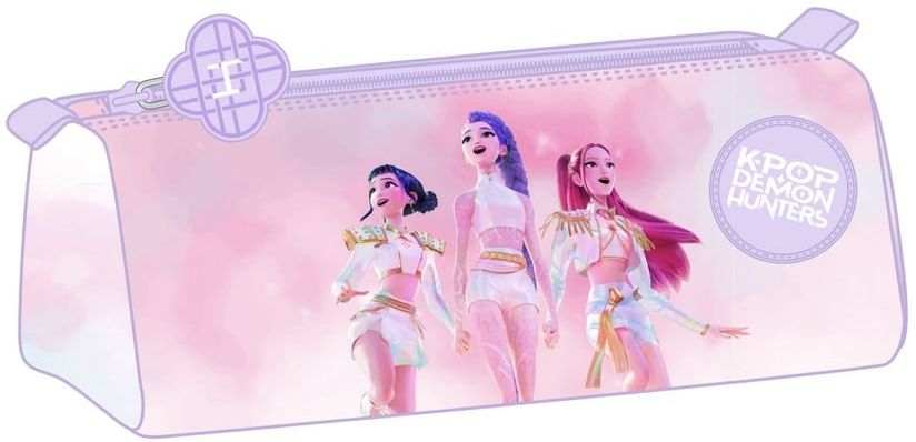 K-Pop Demon Hunters - Artist - Portatodo con Cremallera y Compartimiento, Estuche Infantil, Ideal para Niños en Edad Escolar, Cómodo y Versátil, Resistencia, 21x7x8 cm