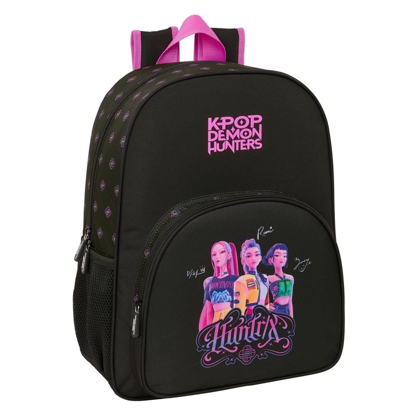 MOCHILA ADAPTABLE A CARRO K-POP DEON HUNTERS NEGRA