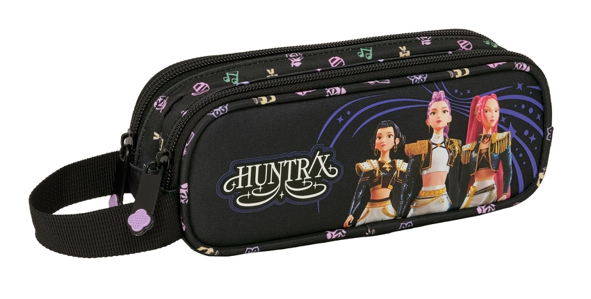 Safta K-POP DEMON HUNTERS SOUND - Portatodo Doble Niño, Estuche Infantil, Estuche Niño, 21x6x8 cm