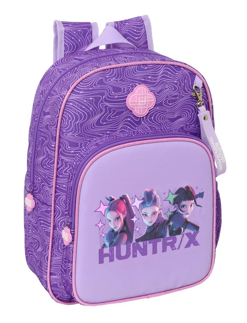 MOCHILA INFANTIL ADAPTABLE CARRO K-POP Demon Hunters BATTLE 26x34x11cm
