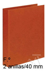 PAQ/10 CARPETAS ELBA F� 2 ANILLAS 40MM CARTON CUERO