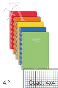 (S) BLOC 4� 80H 90G CUAD.4X4 C/M T.DURA COLORES SURTIDOS