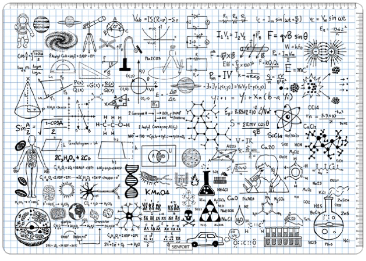 VADE SOBREMESA 50X35CM MATHS BLANCO