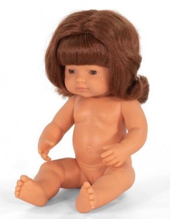 BABY DOLL CAUCASIAN RED HEAD 38CM