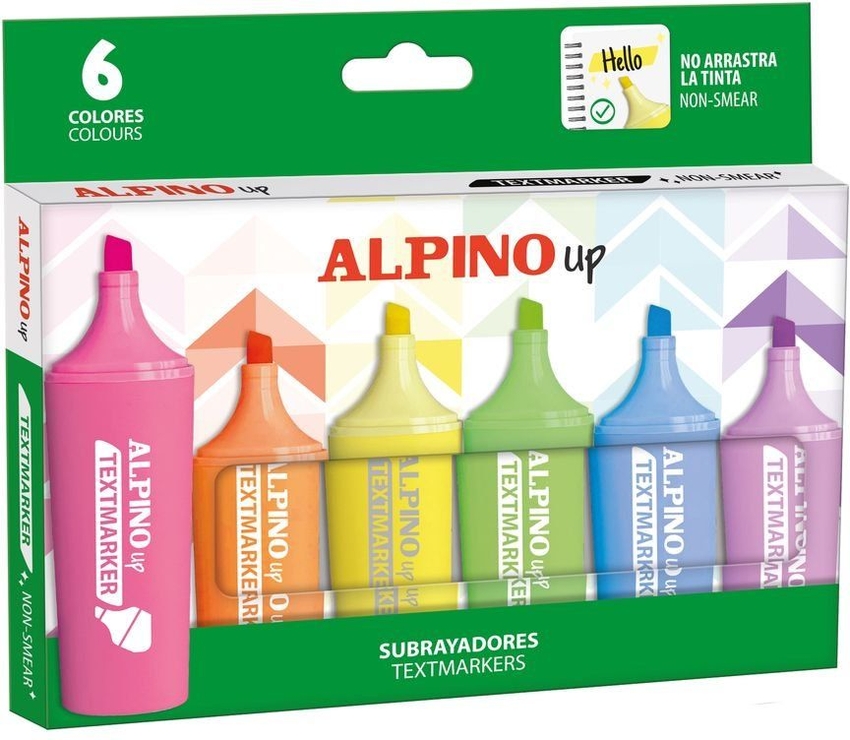 �TUI 6 MARQUEURS FLUORESCENTES ALPINO UP