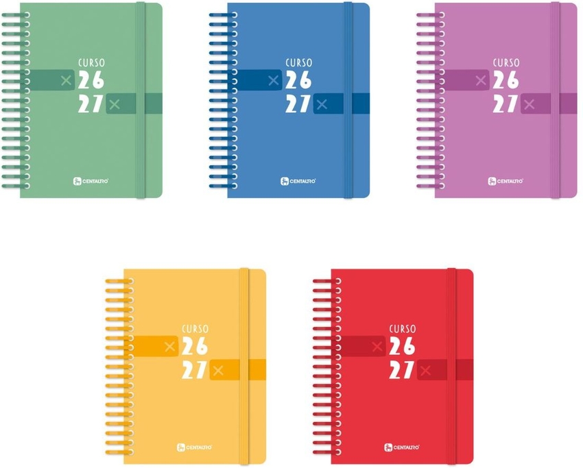 PACK 5 AGENDAS ESCOLARES PP 26/27 A6 DP CORES FORNECIDOS