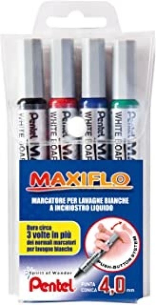 �TUI 4 MARQUEURS ARDOISE MAXIFLO S POINTE CONICA MWL5S