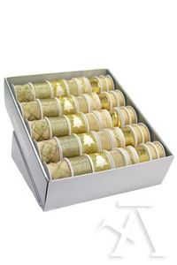 EXP 40 ROLLOS CINTAS NAVIDAD CHRISTMAS GOLD