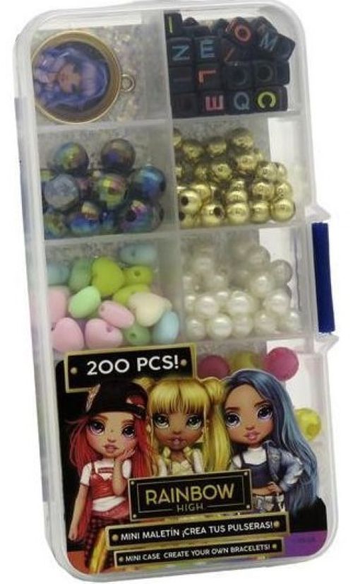 MINI MALETIN 200 PIEZAS PARA CREAR PULSERAS RAINBOW HIGH