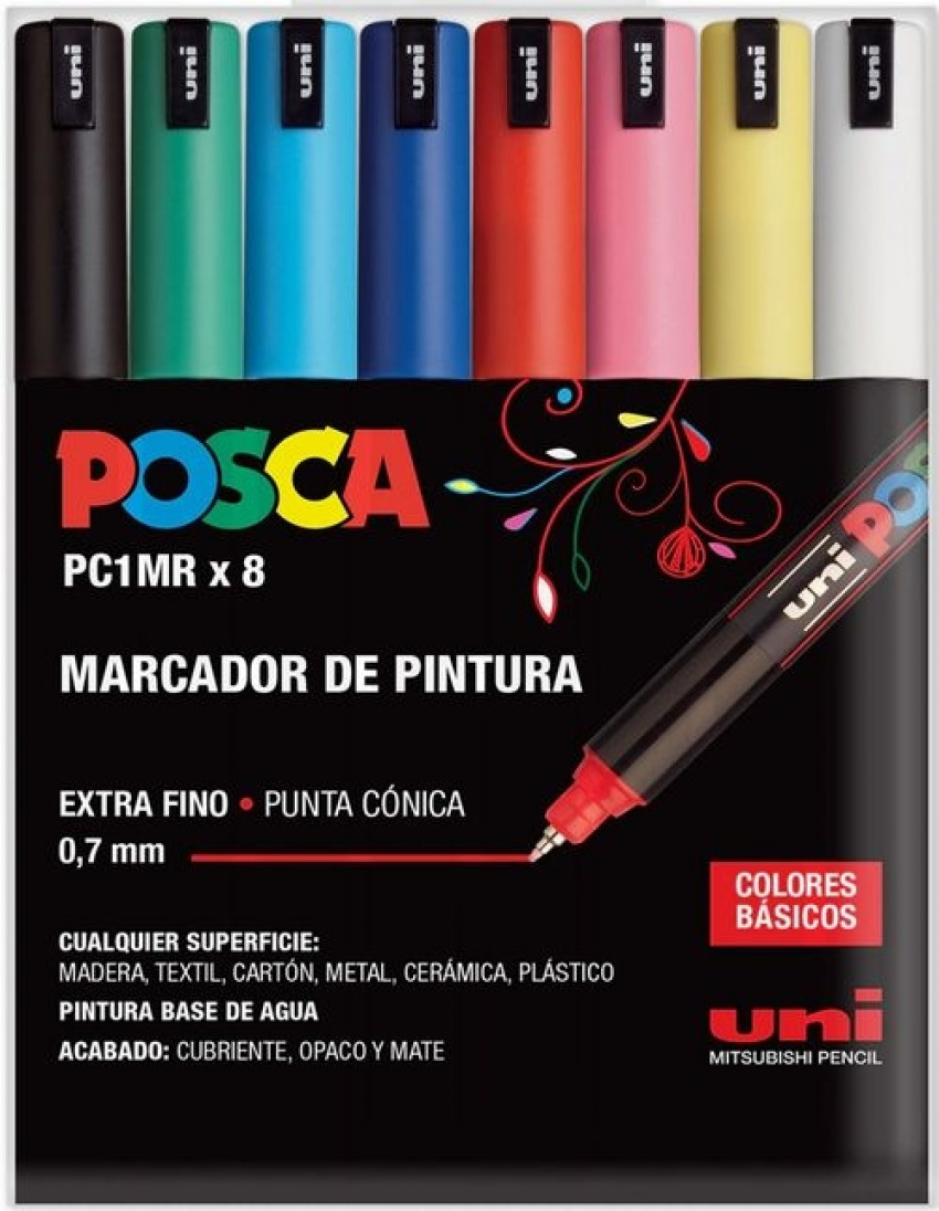 Rotuladores POSCA PC5M 8 Colores Básicos