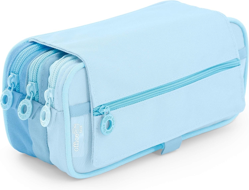 ETUI TRIPLE AVEC SOLAPA BLUSH COULEUR BLEU CLAIR