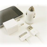 Mini Cargador 3 en 1 para iPhone 1000mAh Blanco IPHON