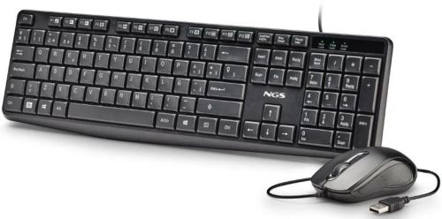 TECLADO Y RATON CON CABLE COCOA NEGRO
