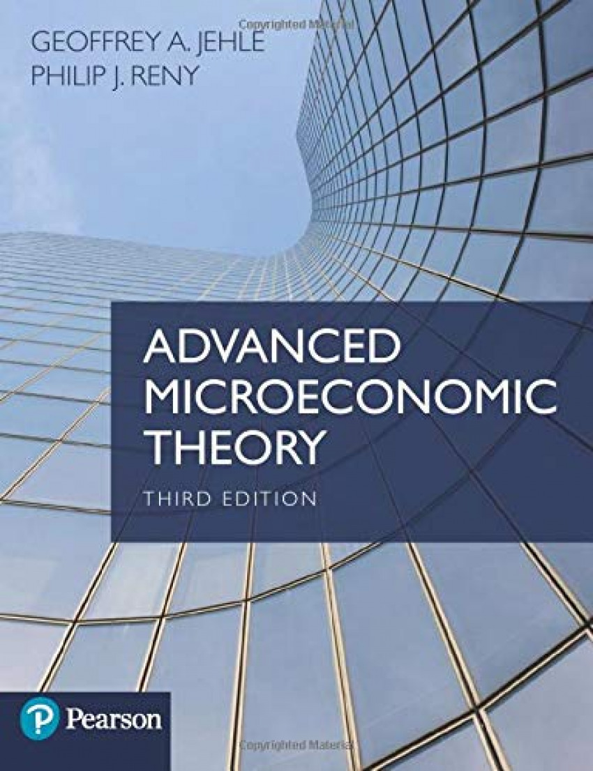 Advanced microeconomic theory. (finalcial times) - Jehle, Geofrey/ Reny, Philip