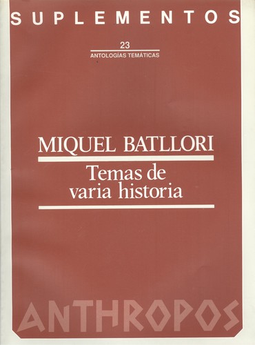 Temas de varia historia