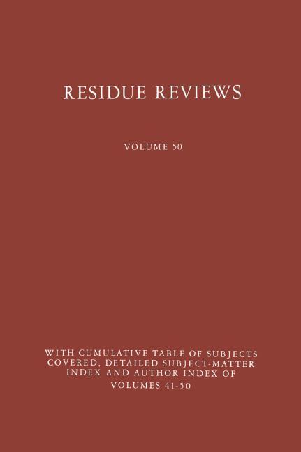 Residue Reviews