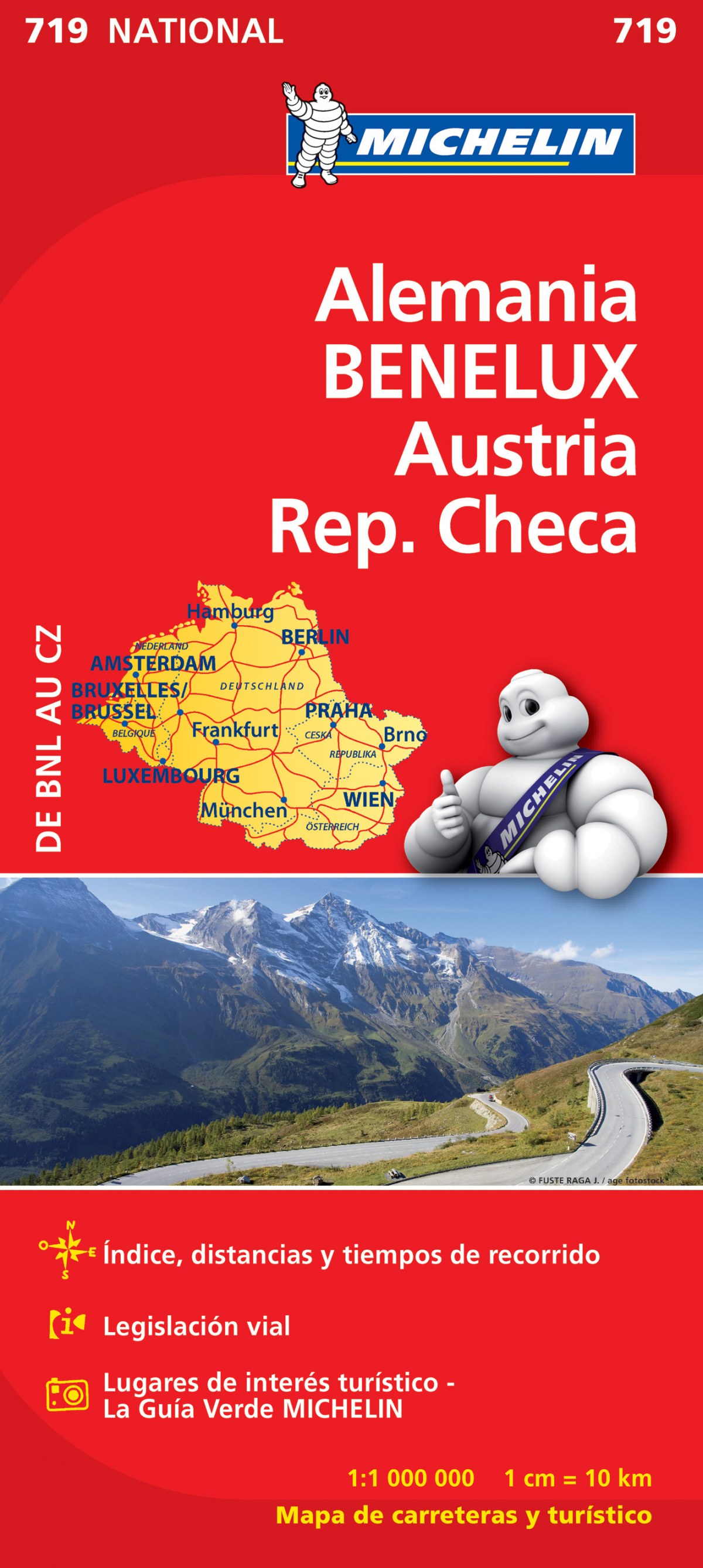 Mapa National Alemania BENELUX Austria Rep. Checa - Varios autores