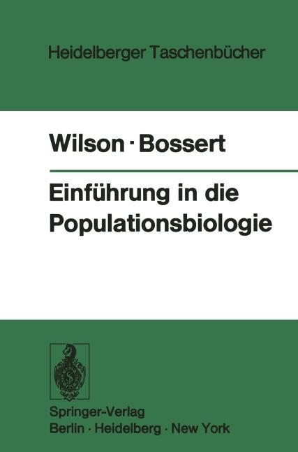 EINF�HRUNG IN DIE POPULATIONSBIOLOGIE