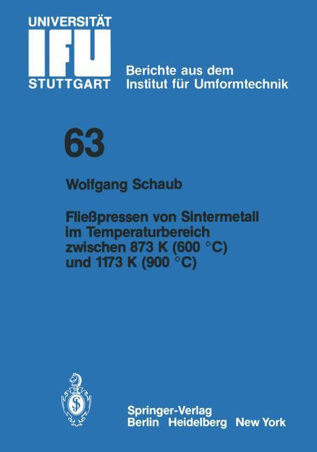 FLIE PRESSEN VON SINTERMETALL IM TEMPERATURBEREICH ZWISCHEN 873 K (600 C) UND