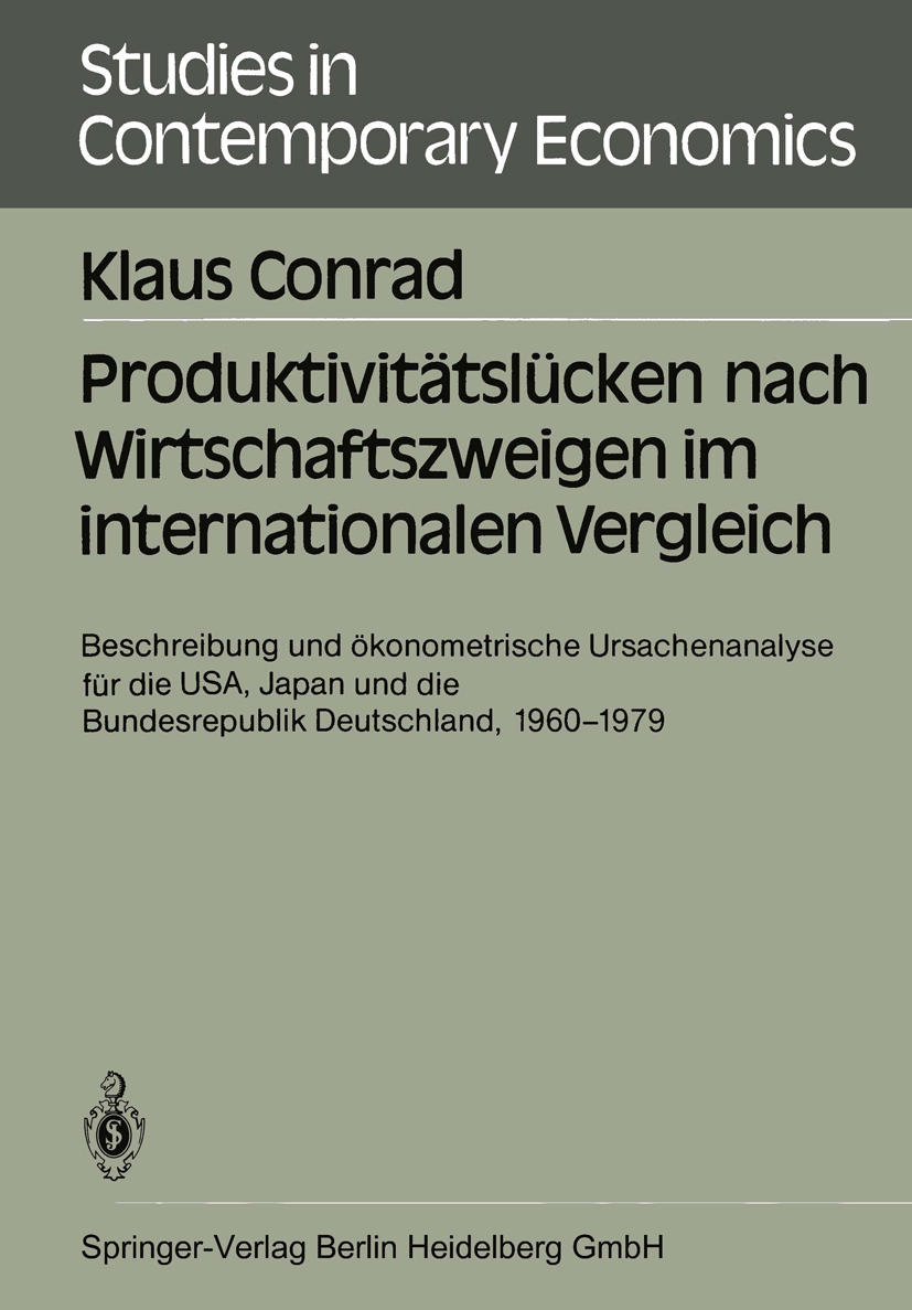 Produktivit�tsl�cken nach Wirtschaftszweigen im internationalen Vergleich