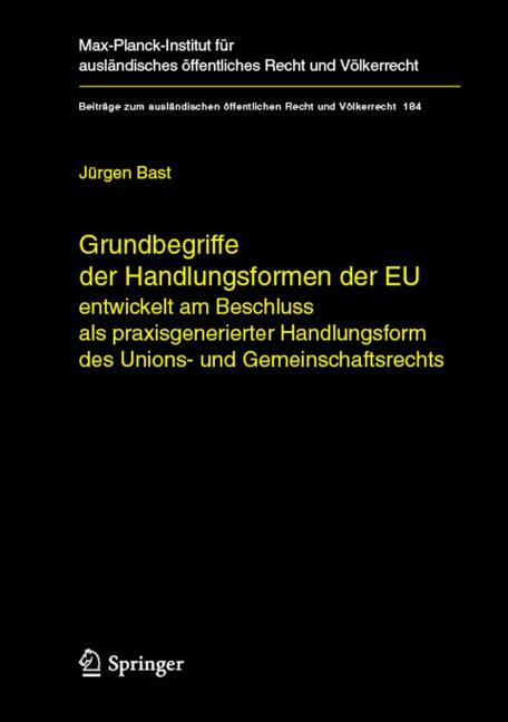 GRUNDBEGRIFFE DER HANDLUNGSFORMEN DER EU