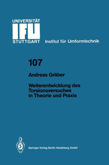 WEITERENTWICKLUNG DES TORSIONSVERSUCHES IN THEORIE UND PRAXI