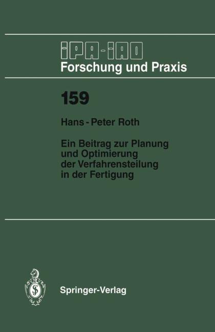 EIN BEITRAG ZUR PLANUNG UND OPTIMIERUNG DER VERFAHRENSTEILUN