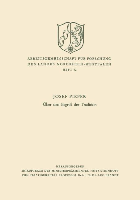 �ber den Begriff der Tradition