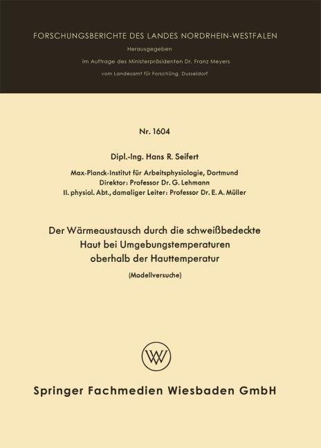 DER W�RMEAUSTAUSCH DURCH DIE SCHWEI BEDECKTE HAUT BEI UMGEBUNGSTEMPERATUREN OBE