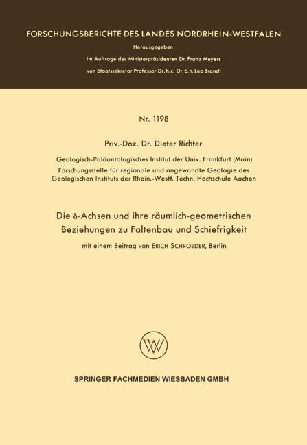 Die ?-Achsen und ihre r�umlich-geometrischen Beziehungen zu Faltenbau und Schiefrigkeit