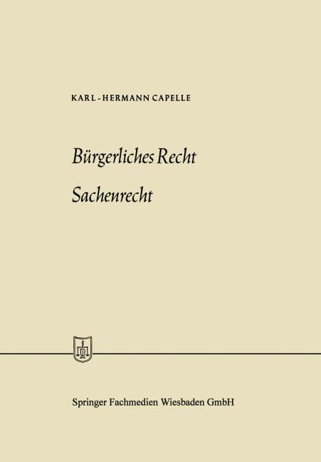B�rgerliches Recht Sachenrecht