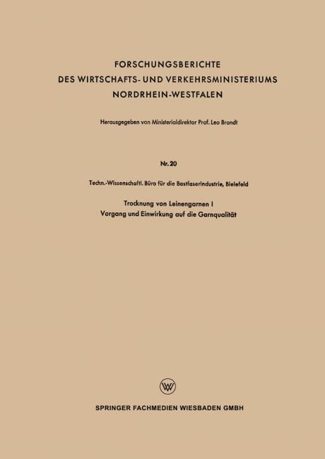 Trocknung von Leinengarnen I