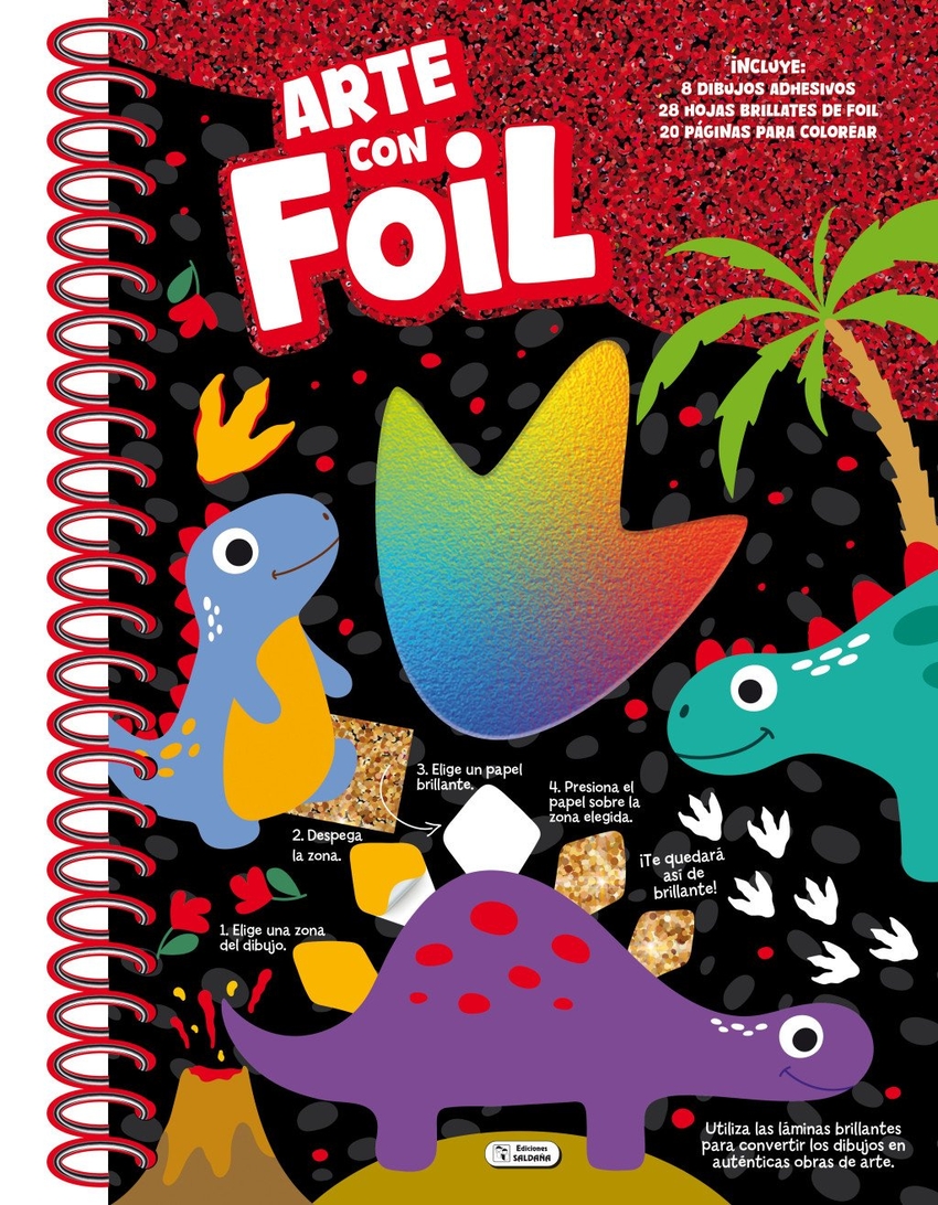 arte con foil - dinosaurios