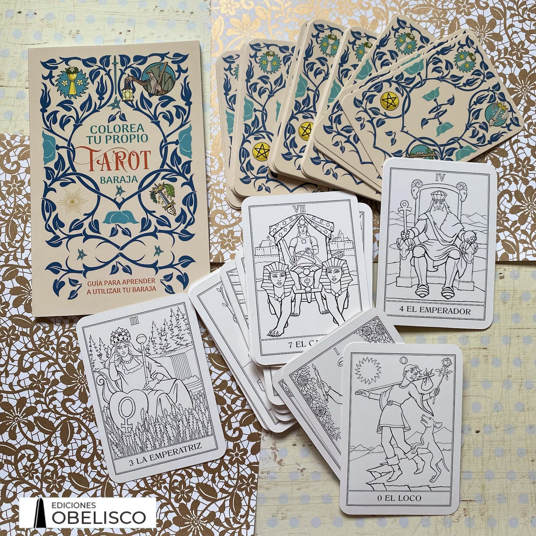 Colorea tu propio tarot + cartas