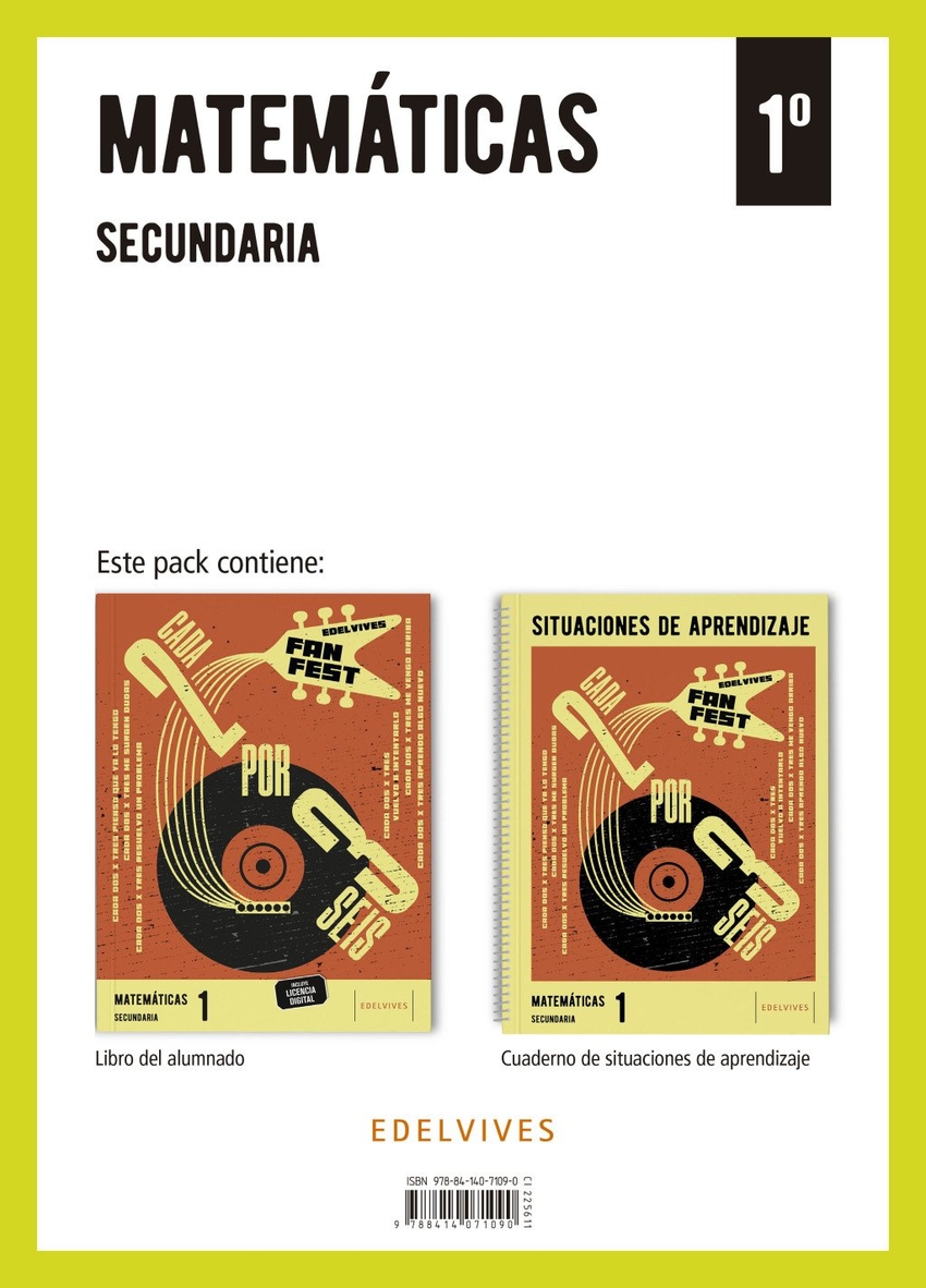 Proyecto: FanFest - Matem�ticas 1 Secundaria. Libro del alumnado + Cuaderno