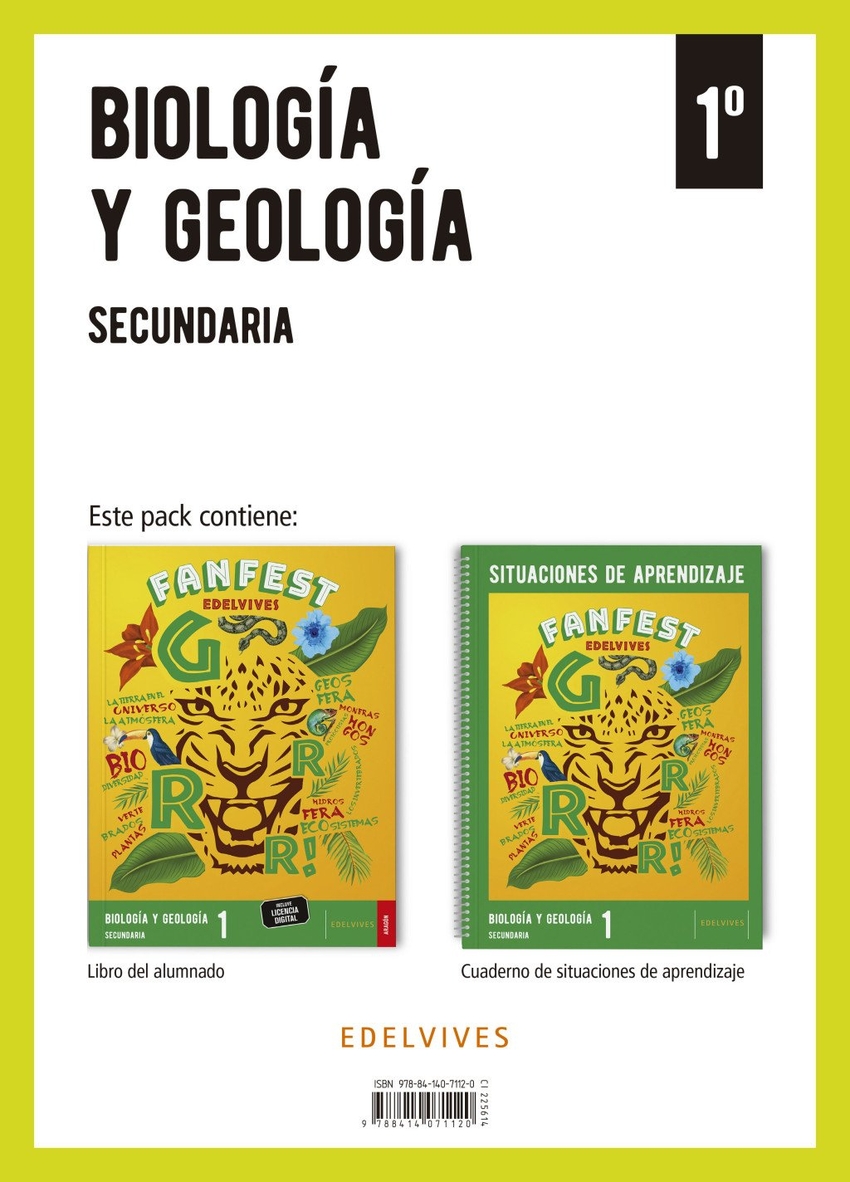 Proyecto: FanFest - Biolog�a y Geolog�a 1 Secundaria. Libro del alumnado + Cuaderno [Arag�n]