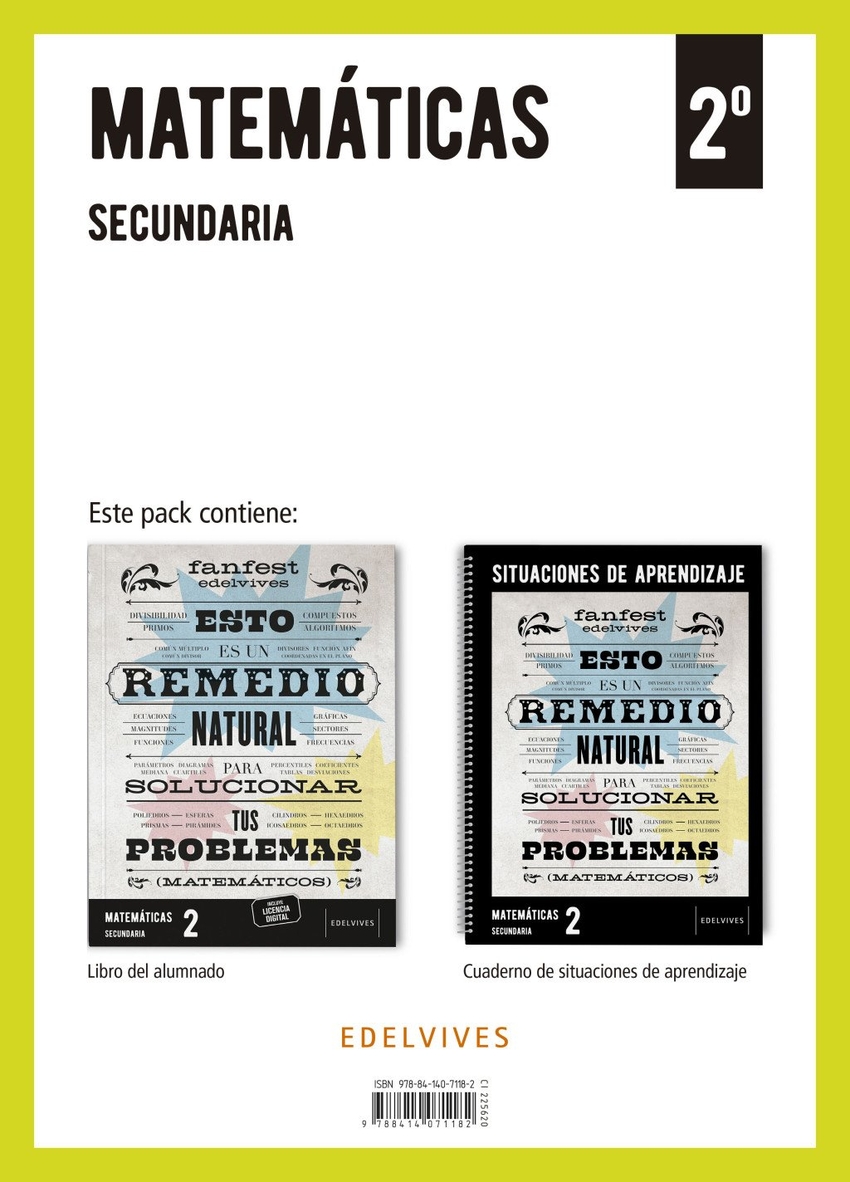 Proyecto: FanFest - Matem�ticas 2 Secundaria. Libro del alumnado + Cuaderno